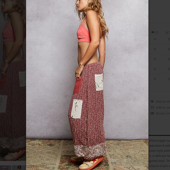 💕 POL “ Haiti ‘ POL Gauze Joggers with Embroidered Detail 64 - Picture 3 of 4